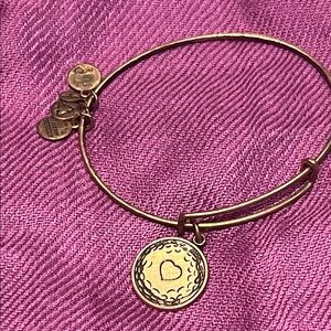 Alex and Ani Gold-Tone Heart Disc Bracelet